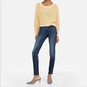 CABLE KNIT SPLIT BACK SWEATER